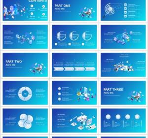 2.5D Simple Work Plan PowerPoint Templates