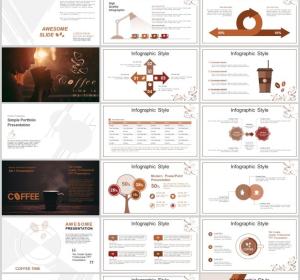 Coffee theme PowerPoint template for Business