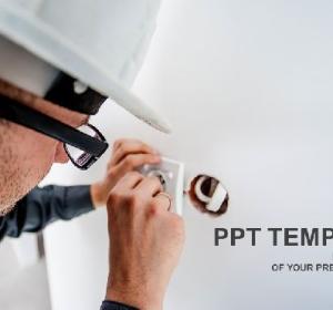 Home electrician theme powerpoint templates