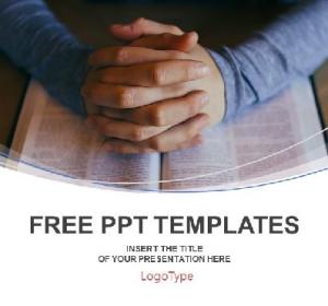 Pray on the Bible PowerPoint Templates