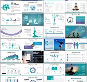 Yoga Teaching Theme PowerPoint Templates