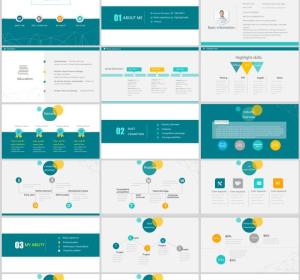 Fresh personal resume PowerPoint Templates