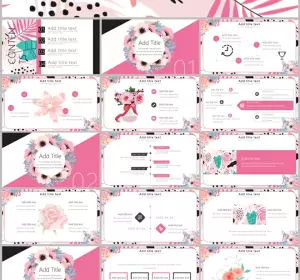 23-page Pink Fashion Business PPT Templates with Graffiti Style