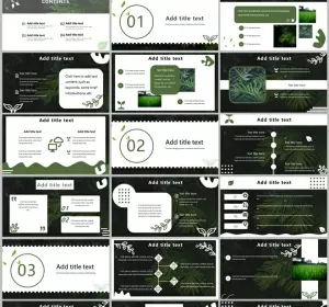 Green Leaf Business PowerPoint Templates