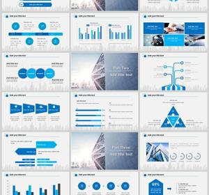 Beautiful! Blue Construction Industry PowerPoint Templates