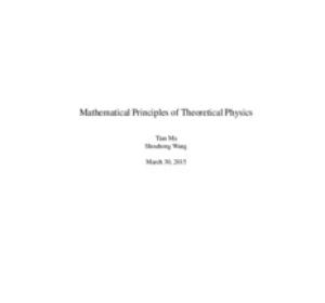 Mathematical Principles of Theoretical Physics