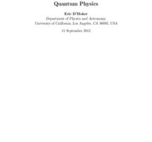 Quantum Physics - Department of Physics and Astronomy